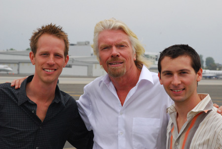 Jason Felts, Sir Richard Branson and Justin Berfield